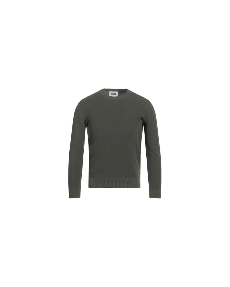 Alpha Studio STRICKWAREN - Pulloverauf YOOX.COM Militärgrün