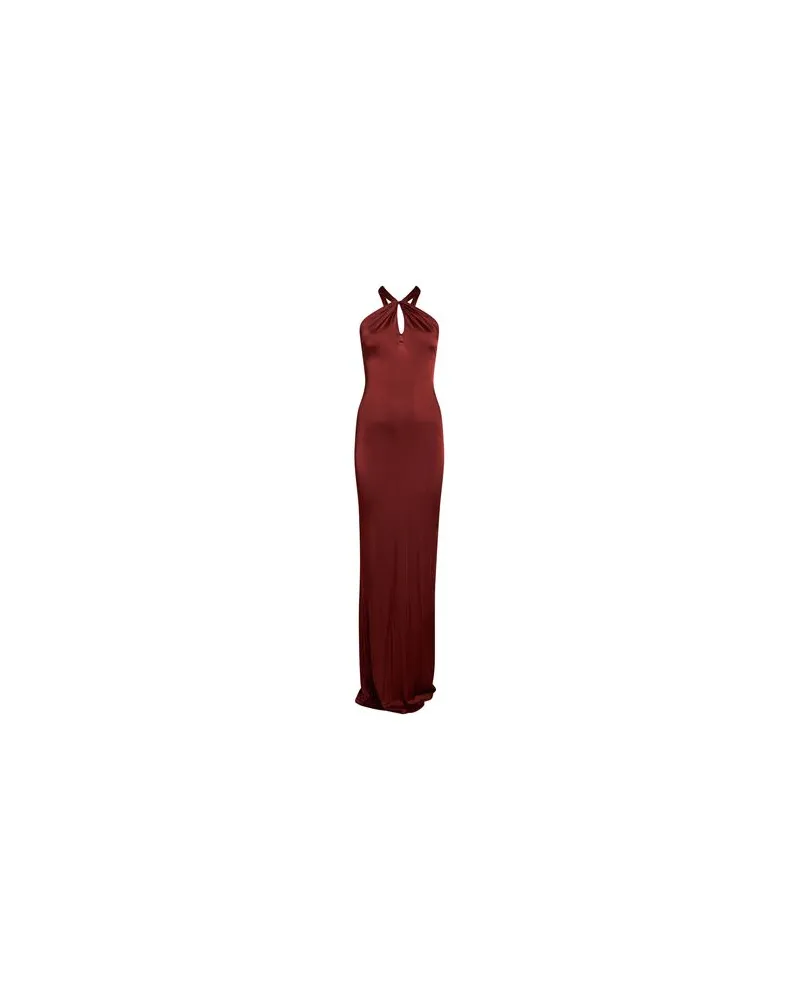 The New Arrivals Ilkyaz Ozel KLEIDER - Maxi-Kleiderauf YOOX.COM Ziegelrot