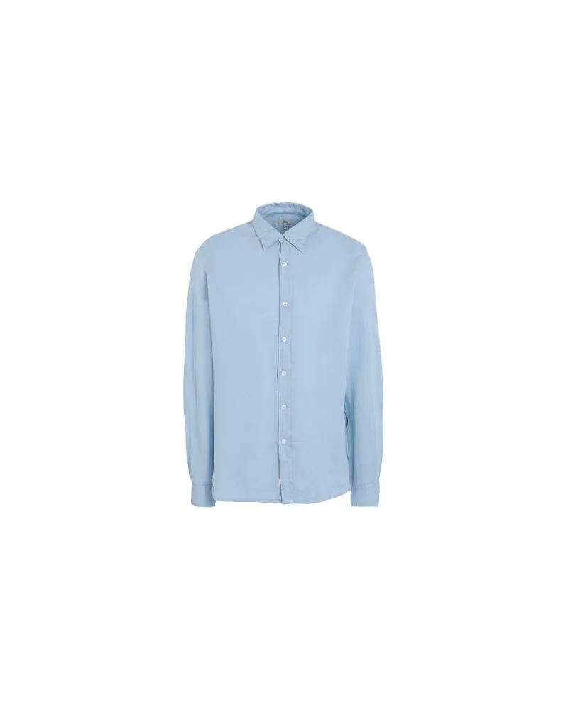 Woolrich LINEN SHIRT   - TOPS - Hemdenauf YOOX.COM Hellblau