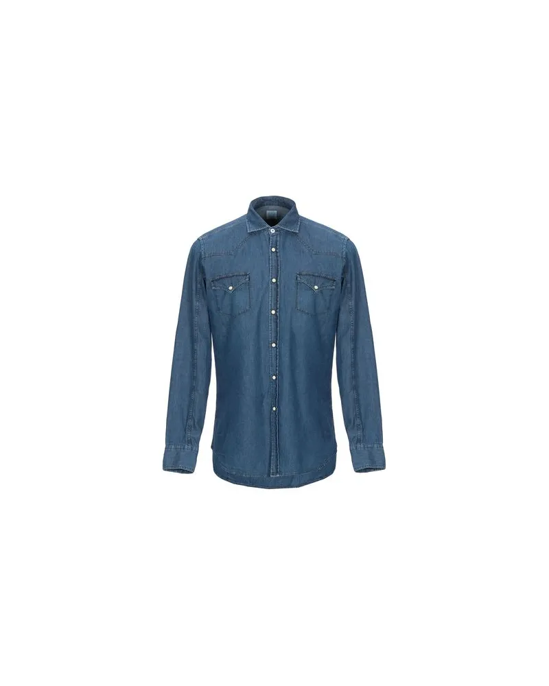 Alessandro Gherardi TOPS - Jeanshemdenauf YOOX.COM Blau