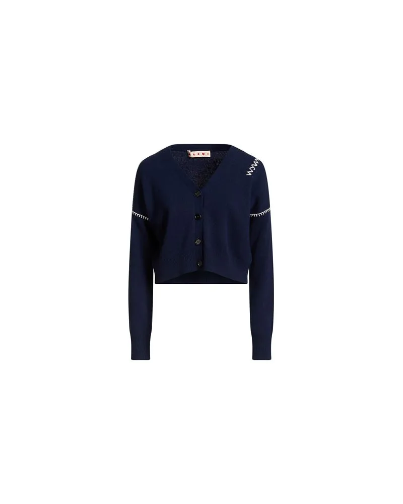 Marni STRICKWAREN - Strickjackenauf YOOX.COM Marineblau