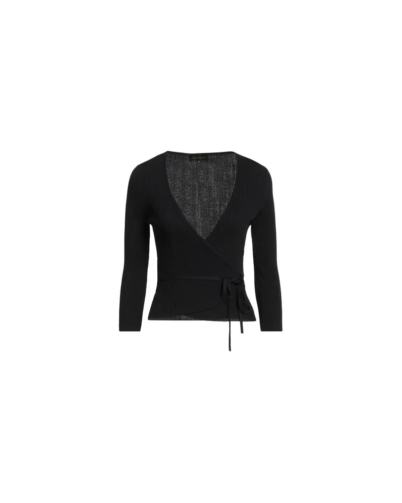 Luisa Spagnoli STRICKWAREN - Wickelpulloverauf YOOX.COM Schwarz