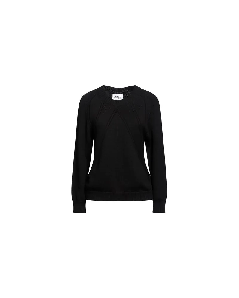 Alpha Studio STRICKWAREN - Pulloverauf YOOX.COM Schwarz