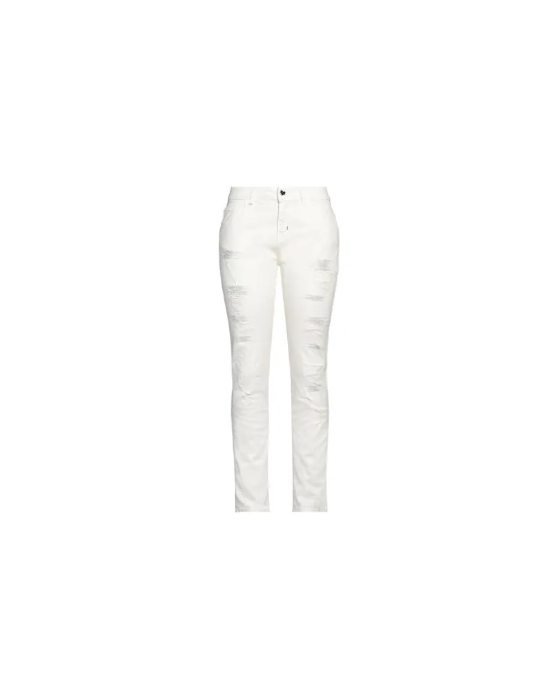 Twin-Set HOSEN & RÖCKE - Jeanshosenauf YOOX.COM Elfenbein