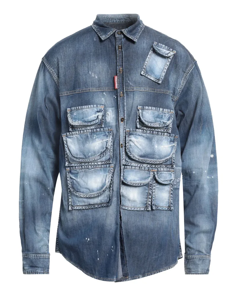 Dsquared2 Jeanshemd Blau