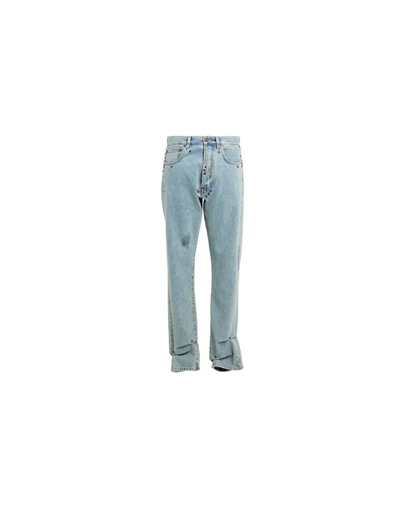 Moschino COUTURE - HOSEN & RÖCKE - Jeanshosenauf YOOX.COM Blau