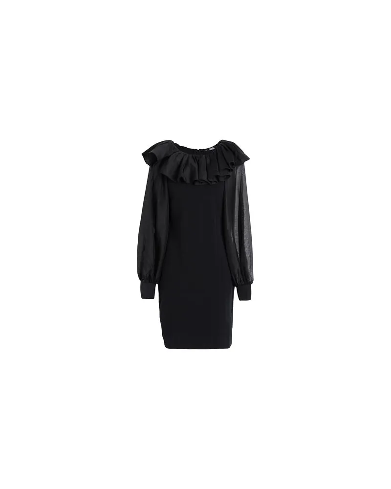 Karl Lagerfeld HUN PICK BIG COLLAR DRESS  - KLEIDER - Mini-Kleiderauf YOOX.COM Schwarz