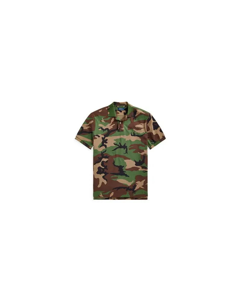 Ralph Lauren CUSTOM SLIM FIT CAMO MESH POLO SHIRT  - TOPS - Poloshirtsauf YOOX.COM Militärgrün