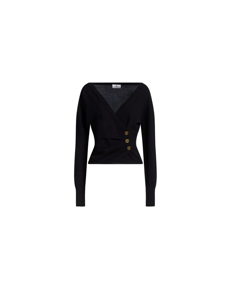 Elisabetta Franchi STRICKWAREN - Strickjackenauf YOOX.COM Schwarz