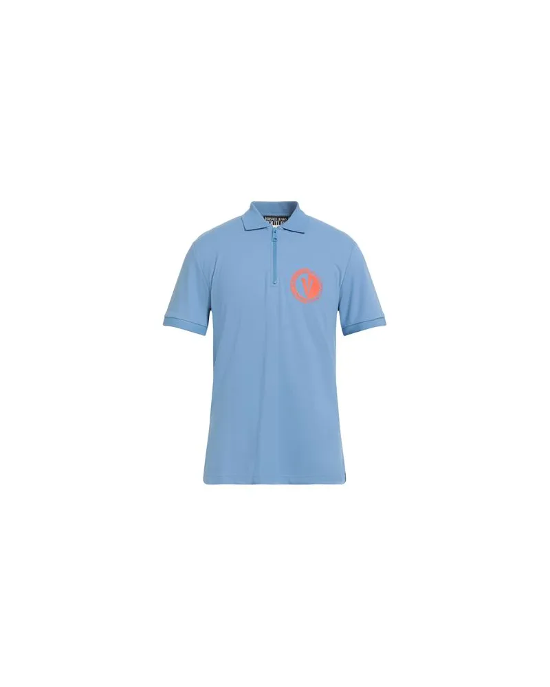 Versace Jeans TOPS - Poloshirtsauf YOOX.COM Hellblau