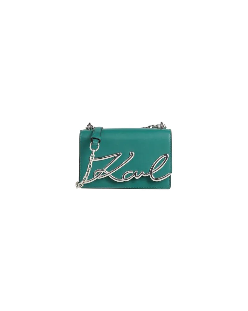 Karl Lagerfeld K/SIGNATURE SM SB  - TASCHEN - Umhängetascheauf YOOX.COM Grün