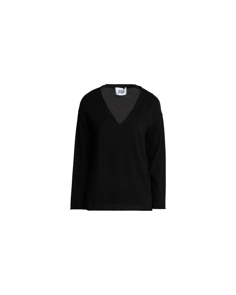 Alpha Studio STRICKWAREN - Pulloverauf YOOX.COM Schwarz