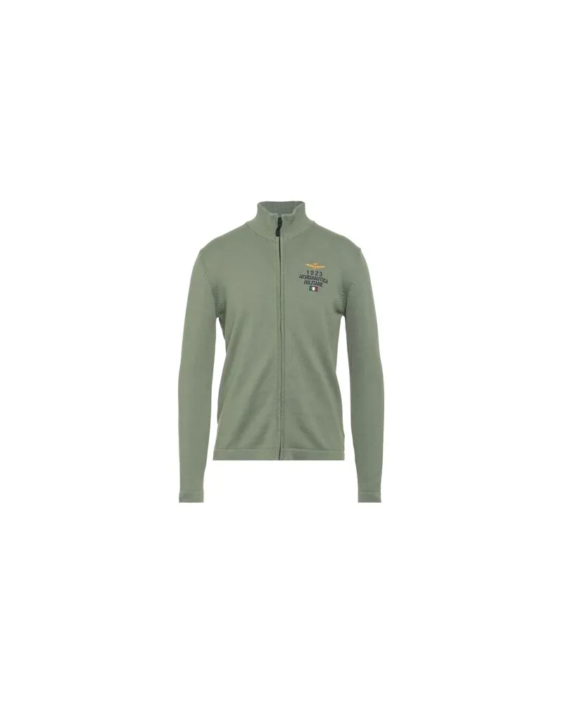 Aeronautica Militare STRICKWAREN - Strickjackenauf YOOX.COM Salbeigrün