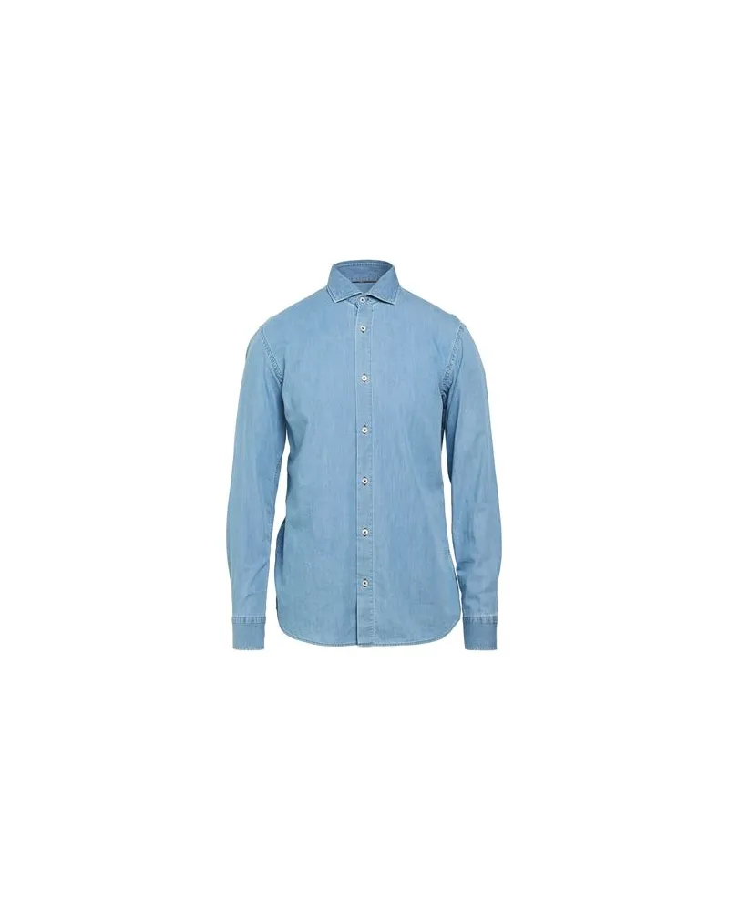 MOORER TOPS - Jeanshemdenauf YOOX.COM Blau