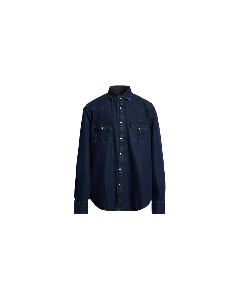 MOORER TOPS - Jeanshemdenauf YOOX.COM Blau