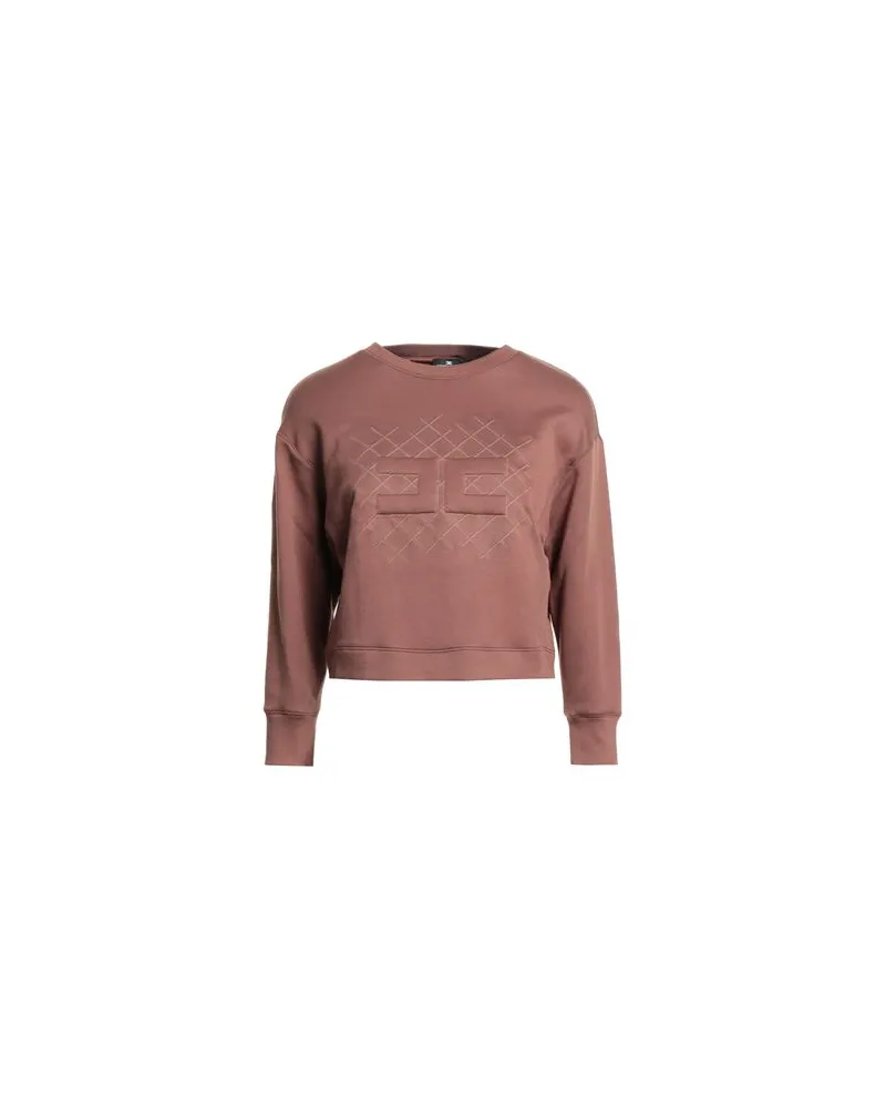 Elisabetta Franchi TOPS - Sweatshirtsauf YOOX.COM Schokobraun