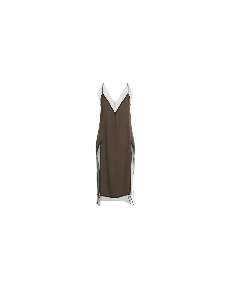 AMI Paris KLEIDER - Midi-Kleiderauf YOOX.COM Dunkelbraun