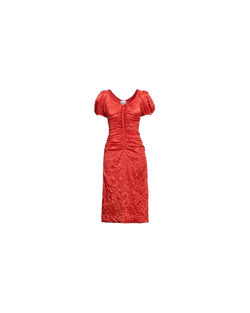 Ganni KLEIDER - Midi-Kleiderauf YOOX.COM Rot