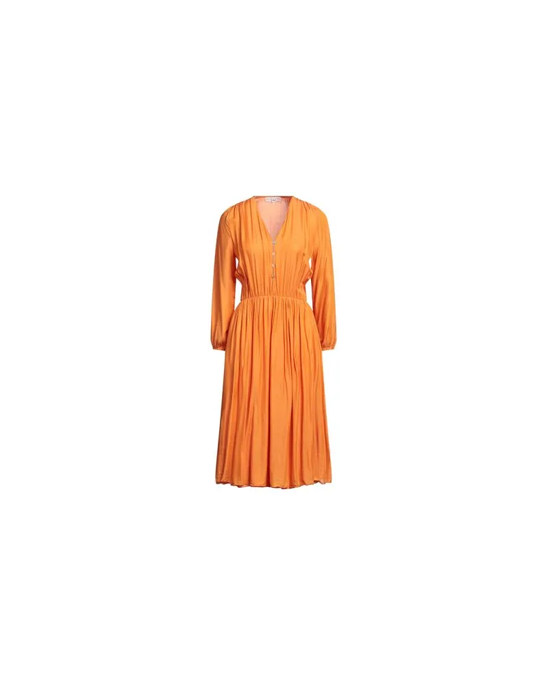 Skills & Genes KLEIDER - Midi-Kleiderauf YOOX.COM Orange