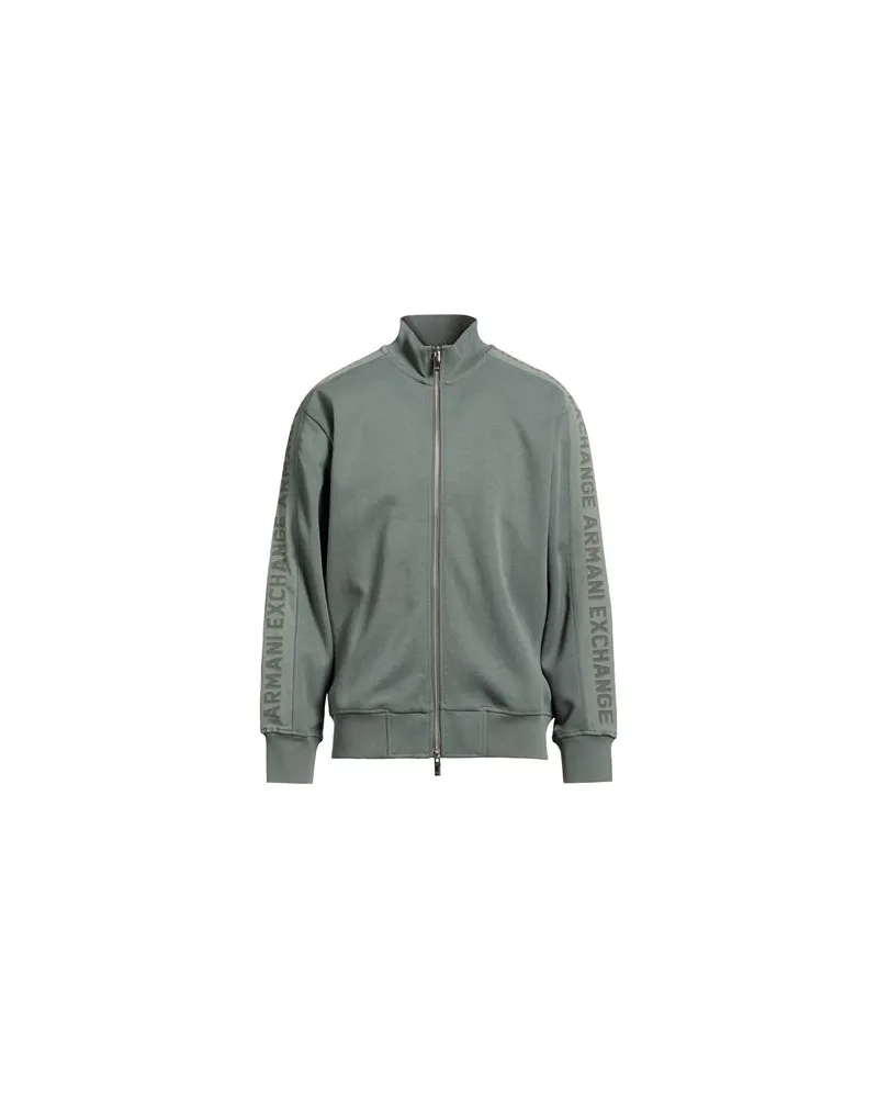 Armani Exchange TOPS - Sweatshirtsauf YOOX.COM Salbeigrün