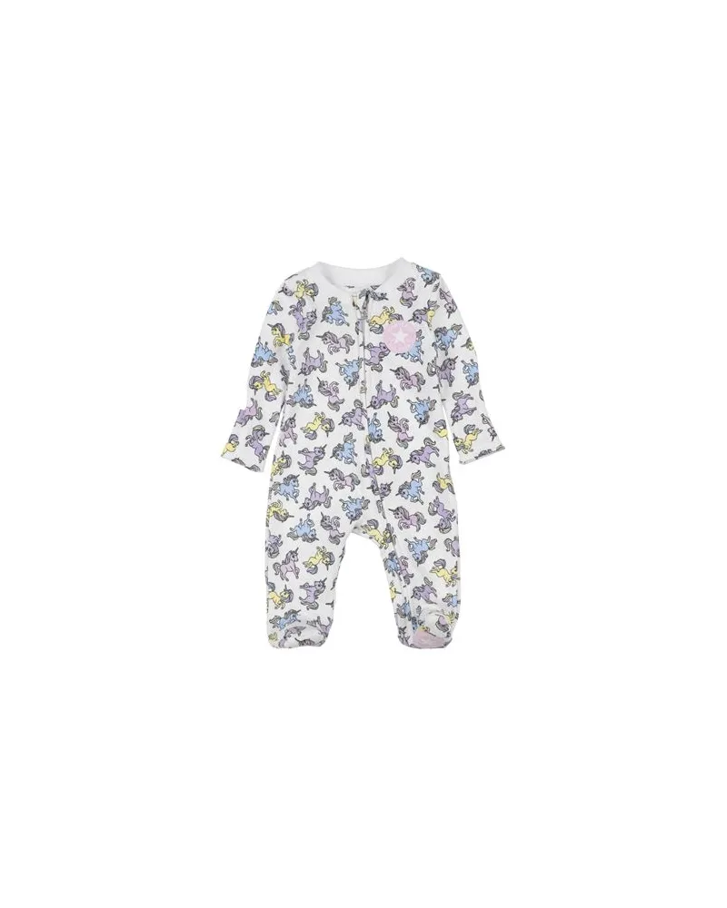 Converse UNICON PRINT FOOTED COVERALL  - NEUGEBORENE - Babystrampler & -Latzhoseauf YOOX.COM Weiß