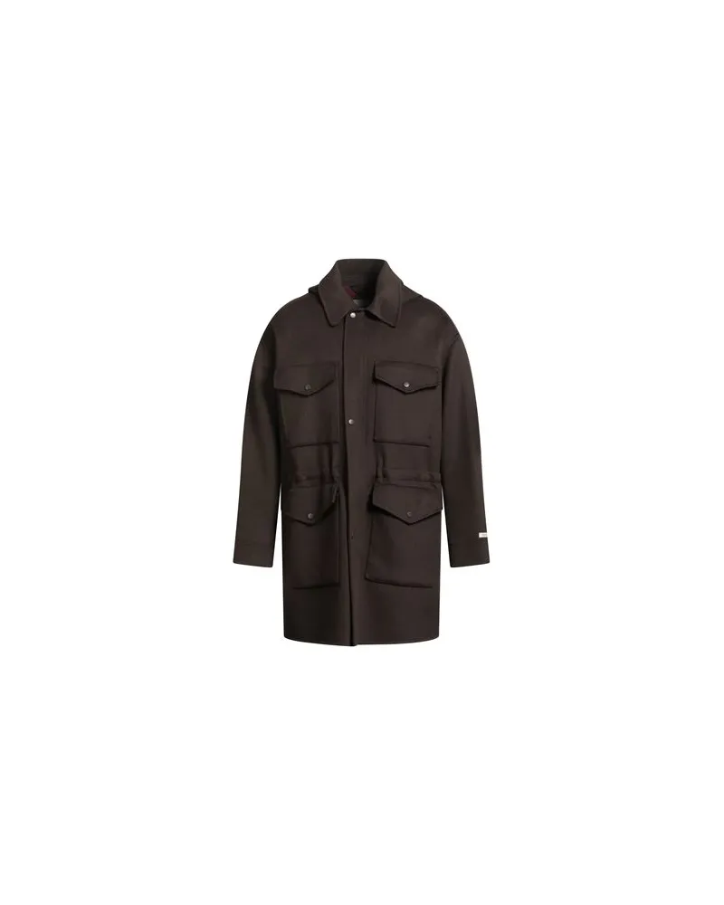 Paltò JACKEN & MÄNTEL - Mäntelauf YOOX.COM Dunkelbraun