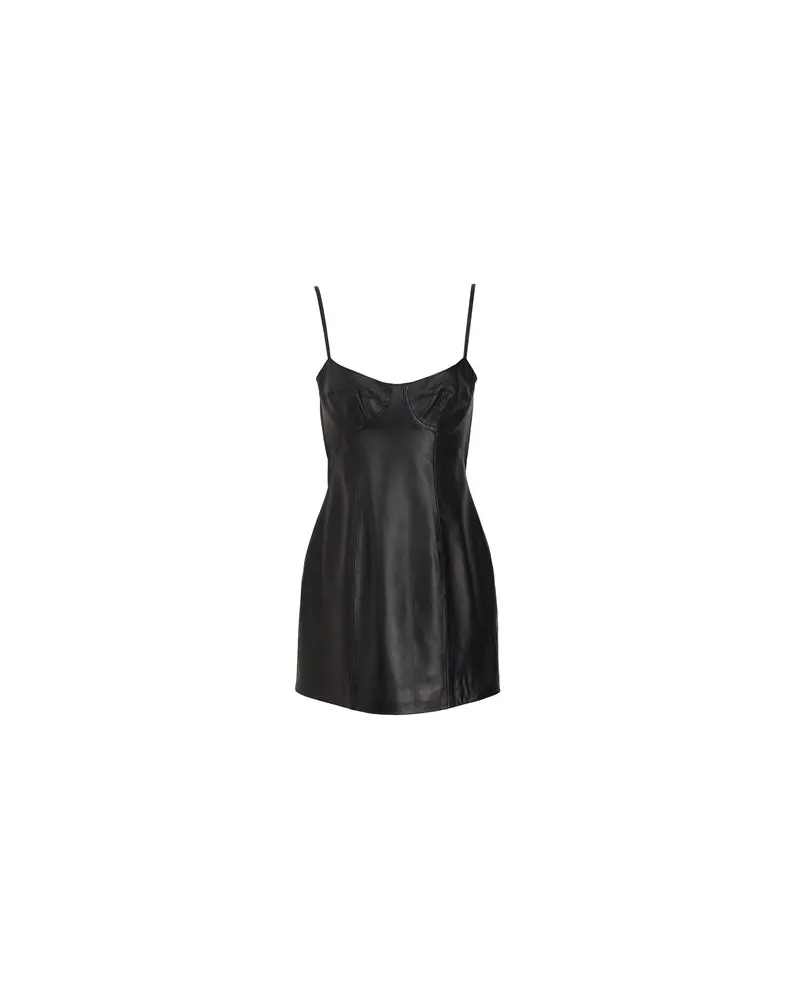 8 by Yoox LEATHER BODYCON MINI DRESS  - KLEIDER - Mini-Kleiderauf YOOX.COM Schwarz