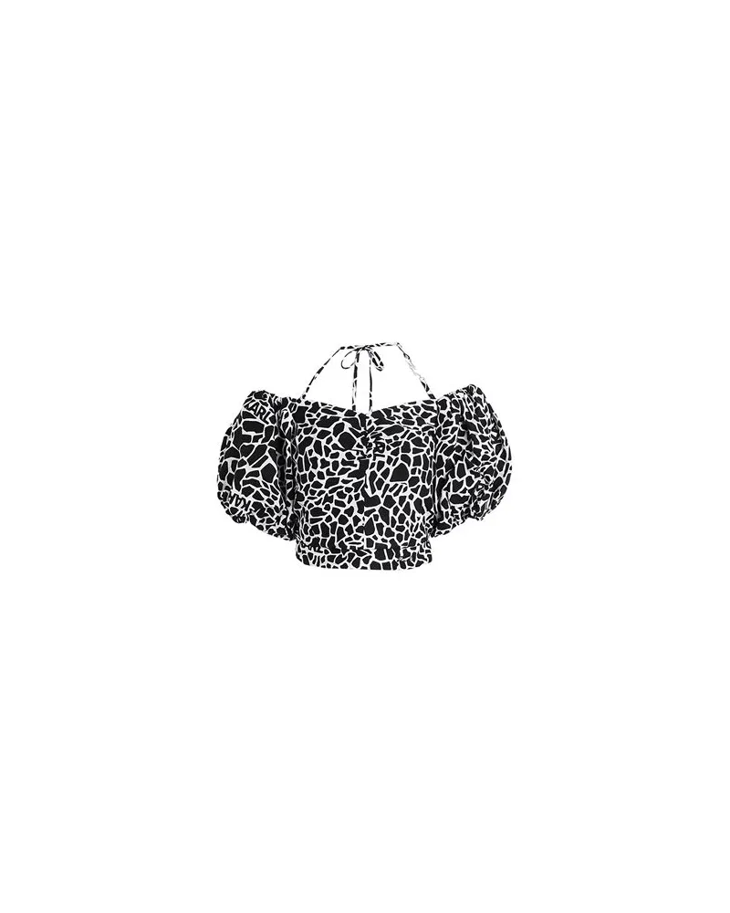Karl Lagerfeld LINEN BLEND TOP  - TOPS - Topsauf YOOX.COM Schwarz