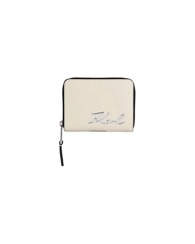Karl Lagerfeld Kleinlederwaren - Brieftaschenauf YOOX.COM Cremeweiß