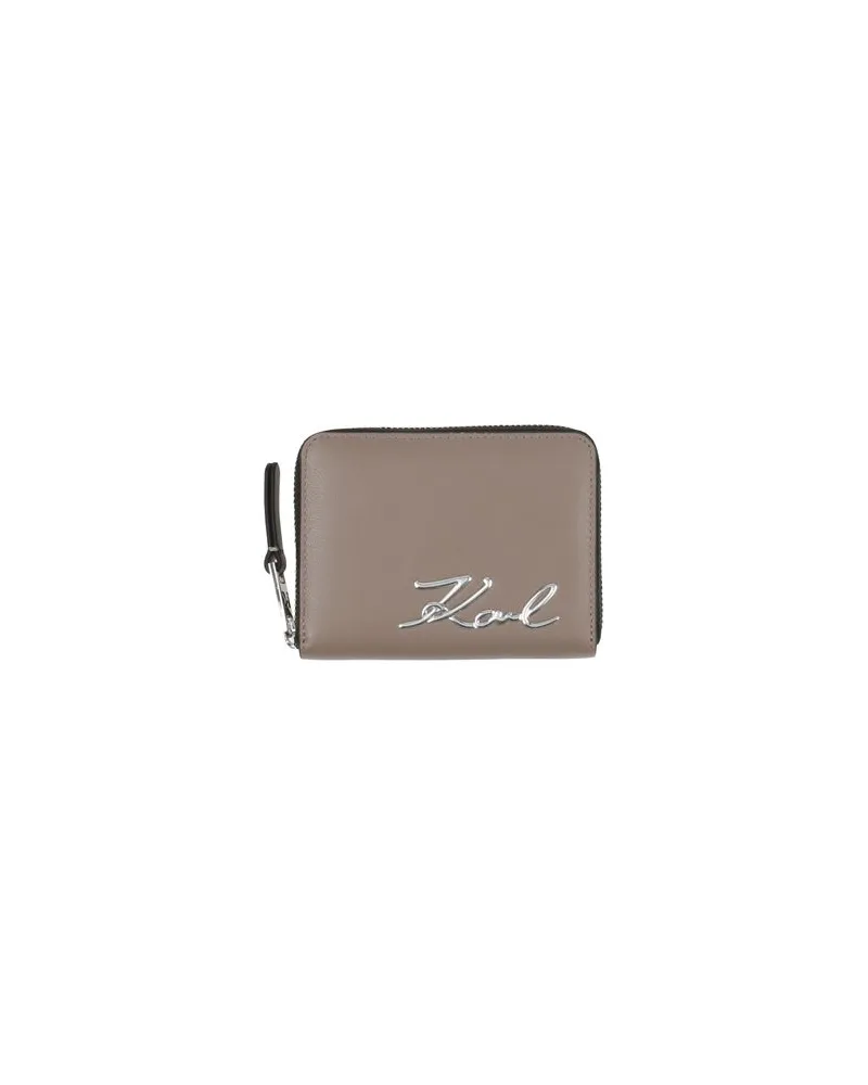 Karl Lagerfeld Kleinlederwaren - Brieftaschenauf YOOX.COM Maulwurfsgrau