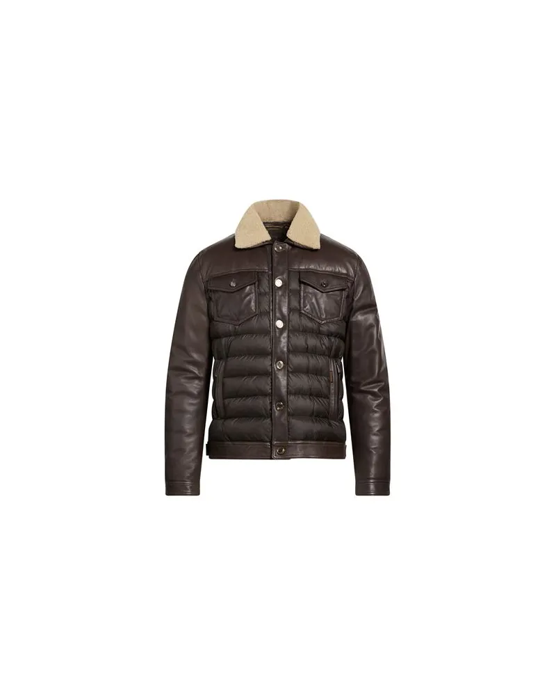 MOORER JACKEN & MÄNTEL - Pufferjacken & Daunenjackenauf YOOX.COM Schokobraun