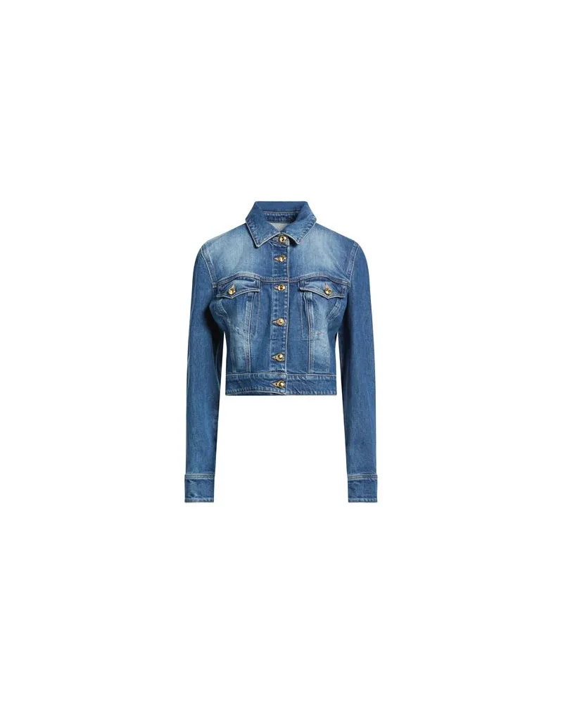 Elisabetta Franchi JACKEN & MÄNTEL - Jeansjacken/Mäntelauf YOOX.COM Blau