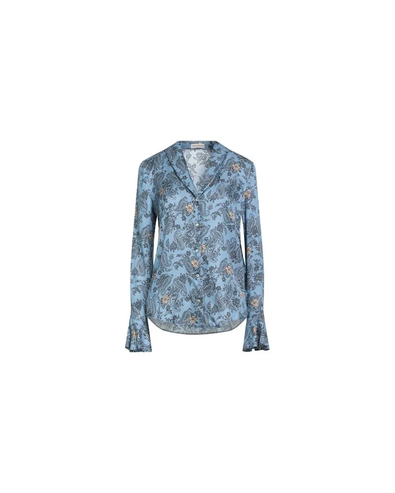 Camicettasnob TOPS - Hemdenauf YOOX.COM Hellblau