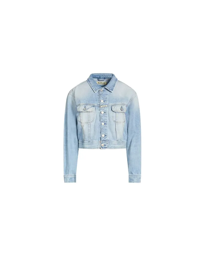 Replay JACKEN & MÄNTEL - Jeansjacken/Mäntelauf YOOX.COM Blau