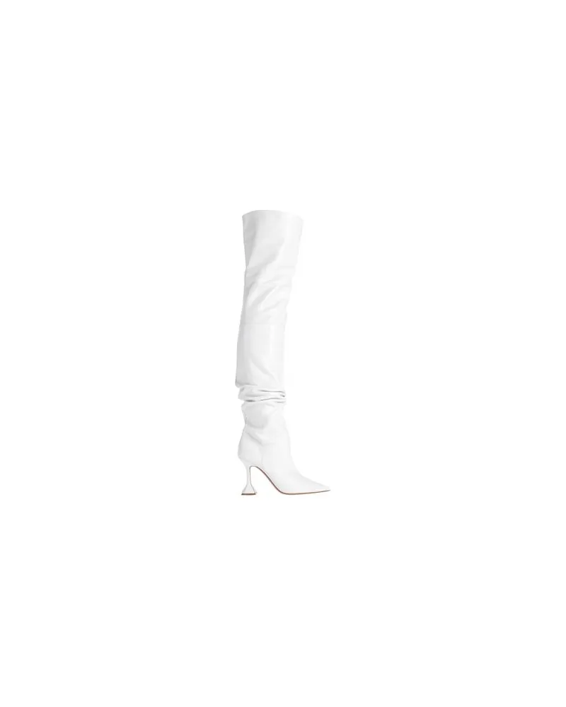Amina Muaddi SCHUHE - Stiefelauf YOOX.COM Weiß