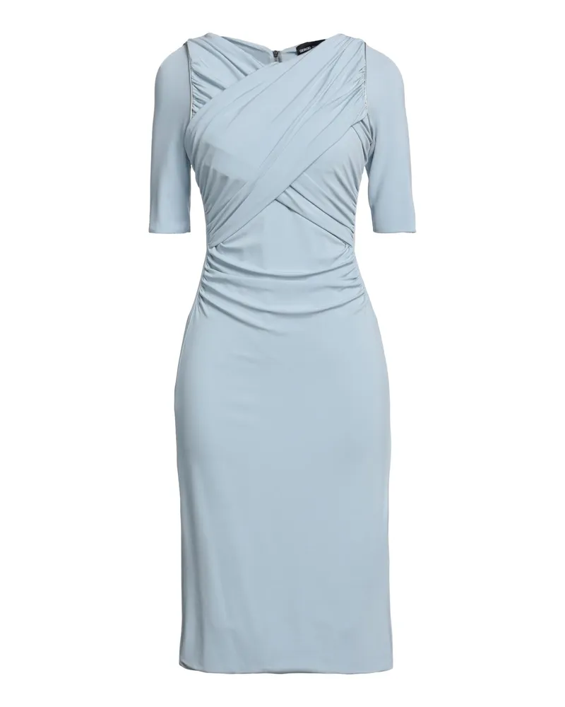 Giorgio Armani Midi-Kleid Himmelblau