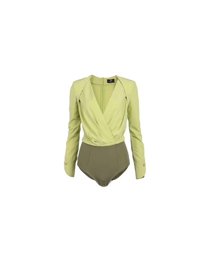 Elisabetta Franchi TOPS - Bodysuitsauf YOOX.COM Limettengrün