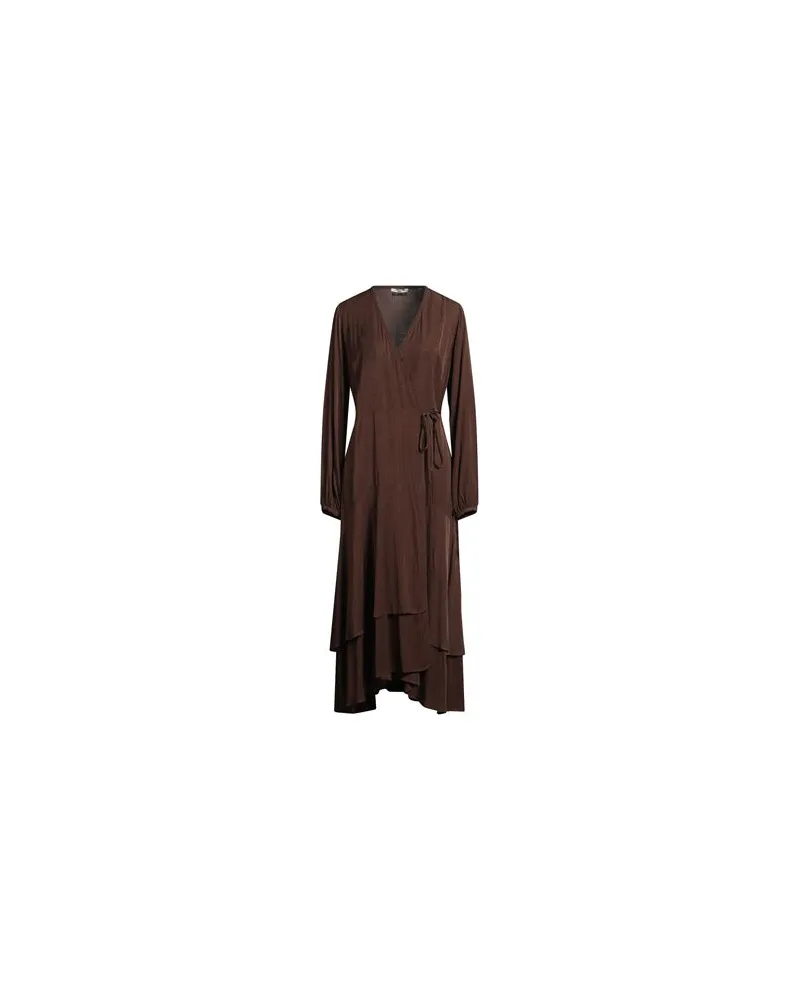 Maison Scotch KLEIDER - Midi-Kleiderauf YOOX.COM Dunkelbraun