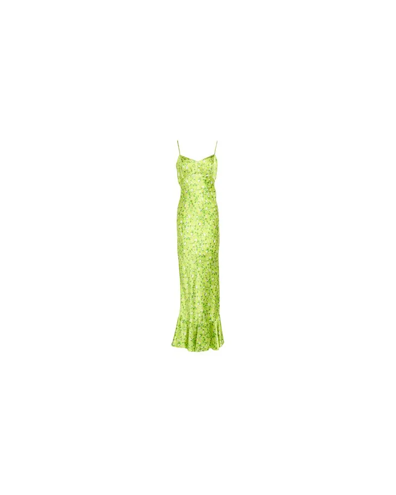 Saloni KLEIDER - Maxi-Kleiderauf YOOX.COM Limettengrün