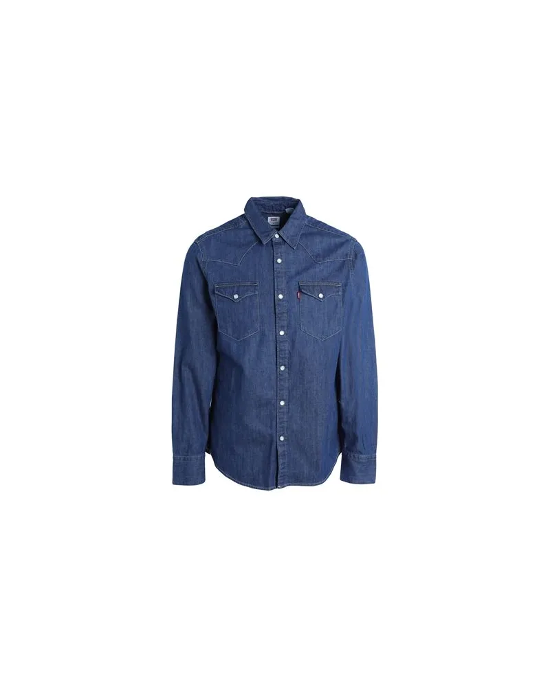 Levi's BARSTOW WESTERN STANDARD FLAT FINISH - TOPS - Jeanshemdenauf YOOX.COM Blau