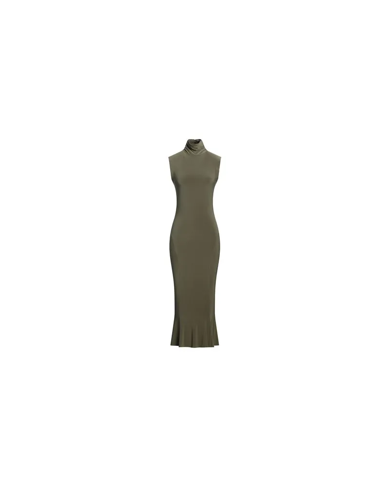Norma Kamali KLEIDER - Midi-Kleiderauf YOOX.COM Militärgrün