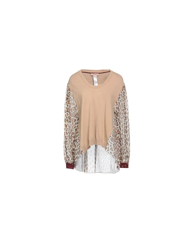 Twin-Set STRICKWAREN - Wickelpulloverauf YOOX.COM Beige