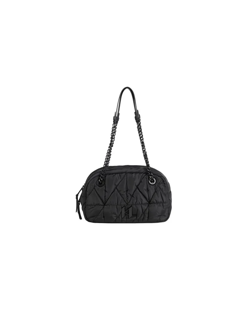 Karl Lagerfeld K/STUDIO NYLON BOWLING BAG  - TASCHEN - Schultertaschenauf YOOX.COM Schwarz