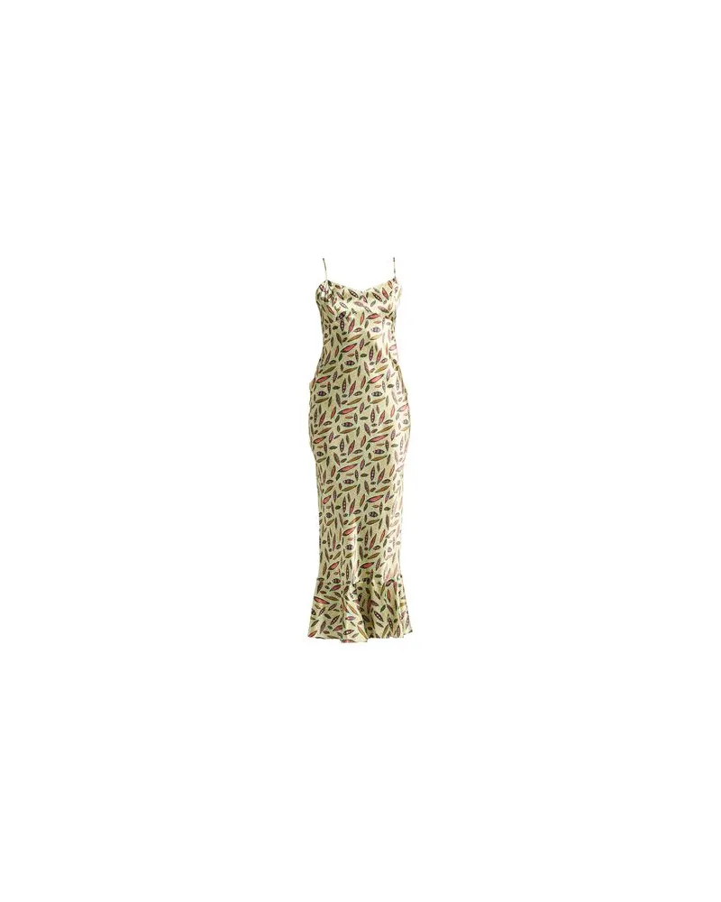Saloni KLEIDER - Maxi-Kleiderauf YOOX.COM Salbeigrün