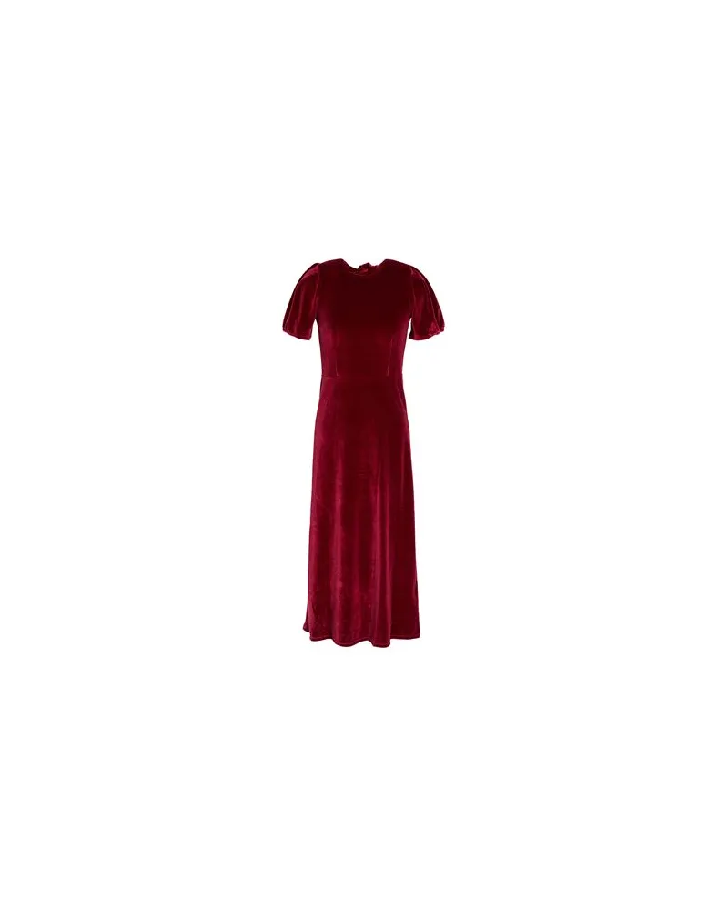 8 by Yoox VELVET OPEN-BACK MIDI DRESS - KLEIDER - Midi-Kleiderauf YOOX.COM Bordeaux