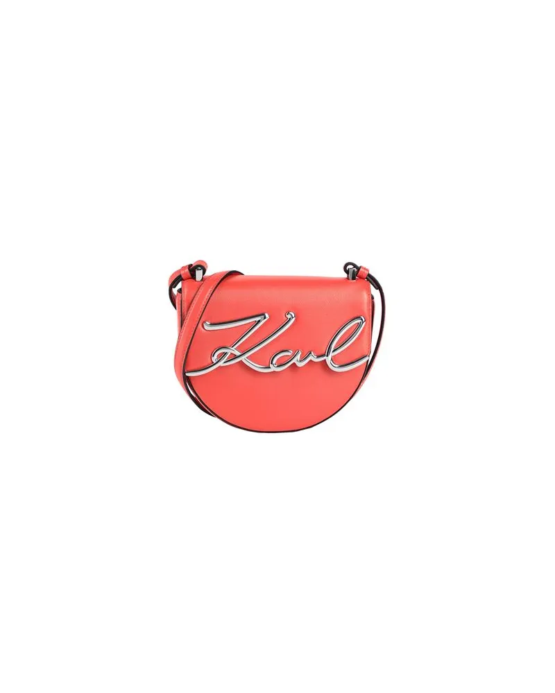 Karl Lagerfeld K/SIGNATURE SM SADDLE BAG  - TASCHEN - Umhängetascheauf YOOX.COM Tomatenrot