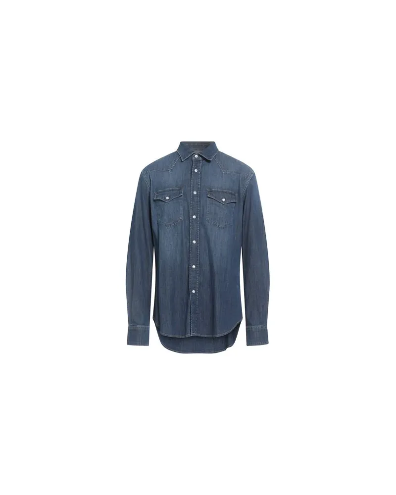 Re-HasH TOPS - Jeanshemdenauf YOOX.COM Blau