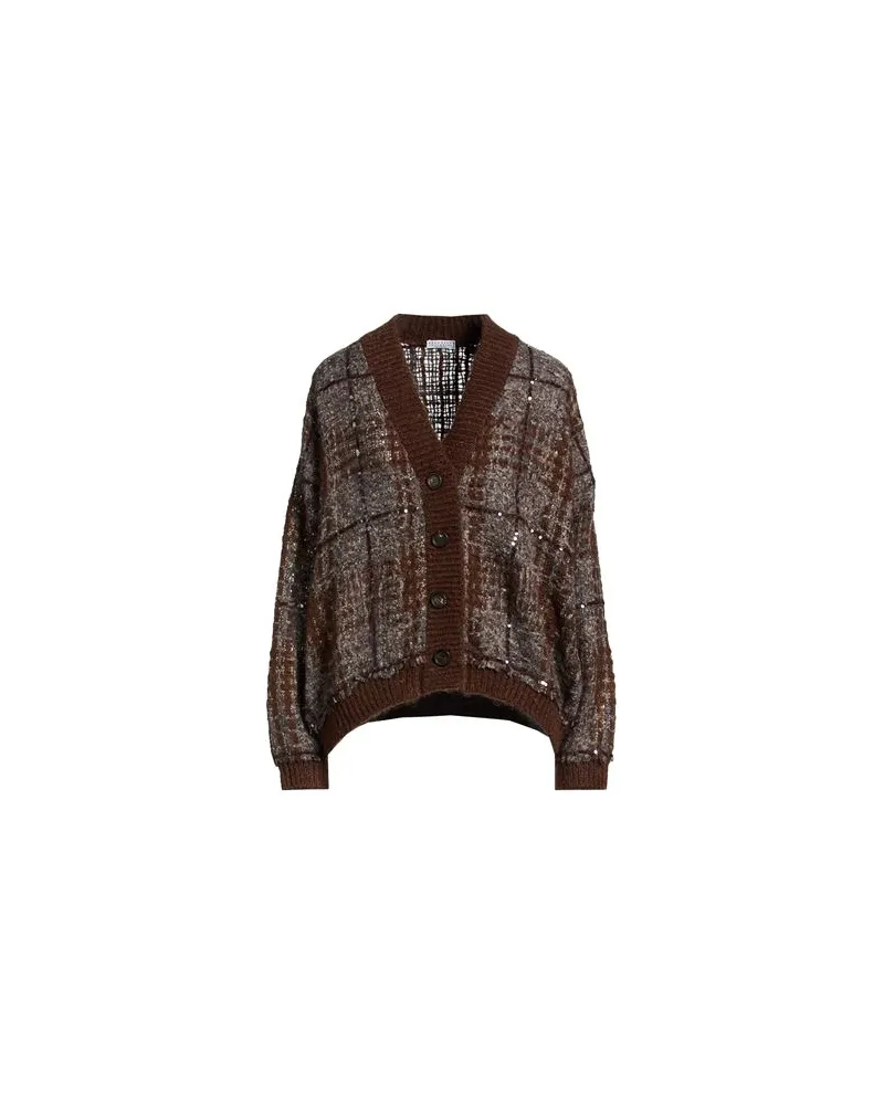 Brunello Cucinelli STRICKWAREN - Strickjackenauf YOOX.COM Braun