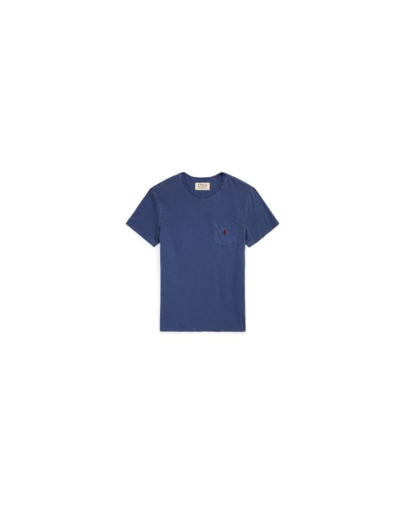 Ralph Lauren CUSTOM SLIM FIT JERSEY POCKET T-SHIRT  - TOPS - T-shirtsauf YOOX.COM Nachtblau