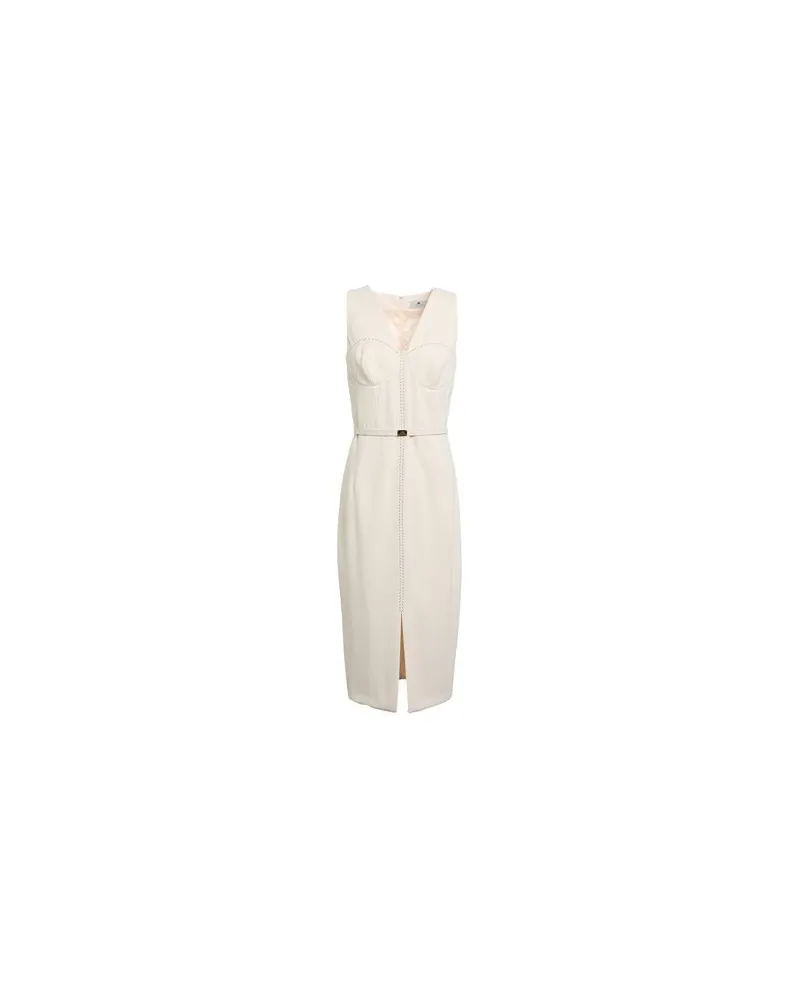 Elisabetta Franchi KLEIDER - Midi-Kleiderauf YOOX.COM Cremeweiß